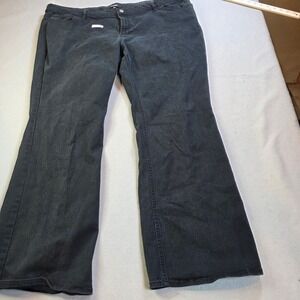 Daisy Fuentes Woman Black Flared Stretch Jeans Plus Size 24W Dusted Black Wash